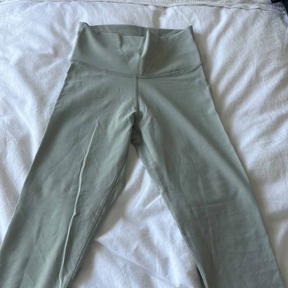 TNA High-Waist Leggings in Sage Green